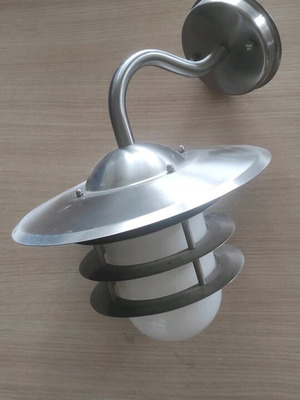 Outdoor wall lamp fire lantern, iron and glass, IP44