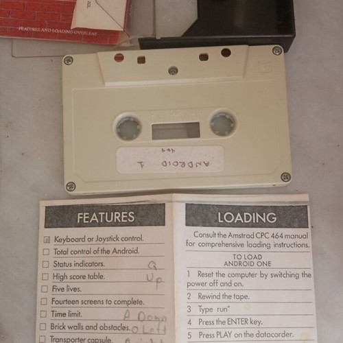 Android One Amstrad game cassette used