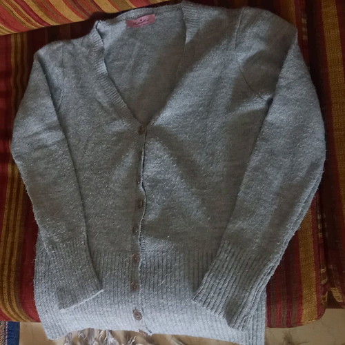 Wool cardigan gray like new, size S