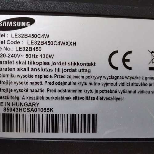 Πλακέτες Samsung le32b450c4w μεταχειρισμένες για τηλεόραση
