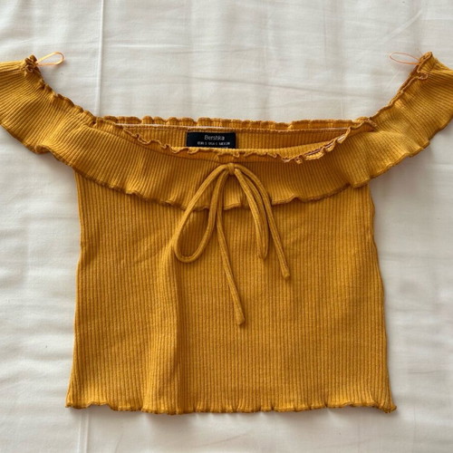 Bershka blouse yellow, like new, size S