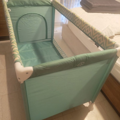 Lorelli playpen and foldable crib mattress, grey brown 118x59x5cm