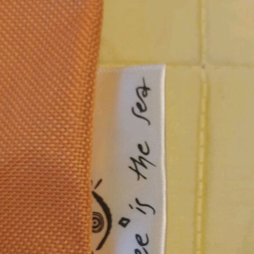 VICHY Beach Tote orange with striped lining new and unused