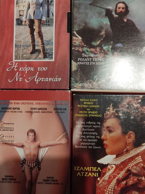 Used video cassettes pack of 11, adventure, thriller, historical, crime