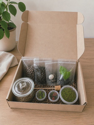 Kit terrarium medium glass new