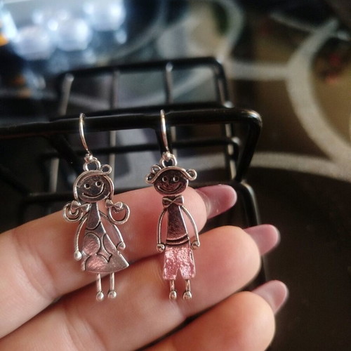 Retro hanging earrings silver new