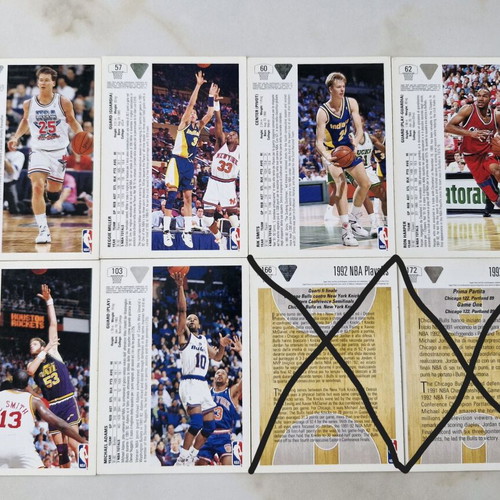 NBA Upper Deck 1991-92 cards like new, set of 6