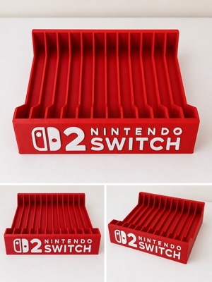 Nintendo Switch 2 game storage stand for 12 games, 3D printed, new