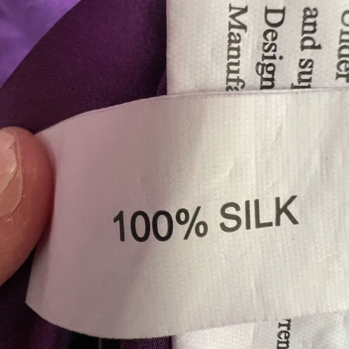 Silk dress Sarah Lawrence size M purple like new