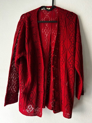 Knitted cardigan handmade spring like new, romantic chic style