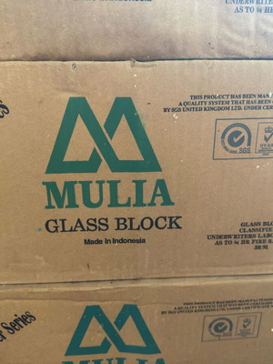 Υαλότουβλα Mulia glass block wave καινούργια
