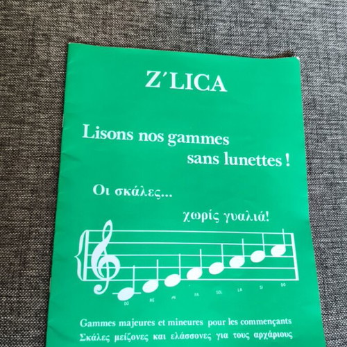Z'LICA piano book The scales without glasses