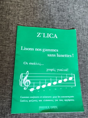 Z'LICA piano book The scales without glasses
