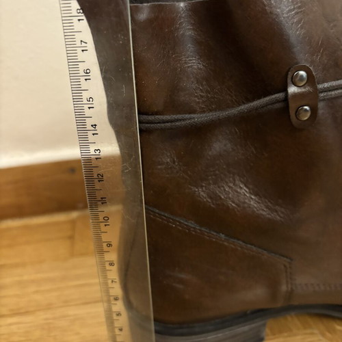 Leather ankle boots size 38 like new, brown