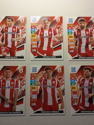 Panini Cards Superleague 2024/25 Adrenalyn - Εξάδα παικτών του Πανσερραϊκού - Basic Cards
