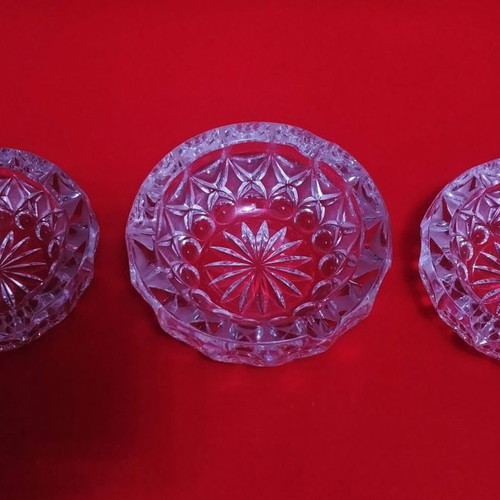 Nachtmann Anglia ashtray set Germany new 3 pieces