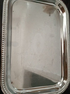 Silver-plated collectible tray with Loumidis mark