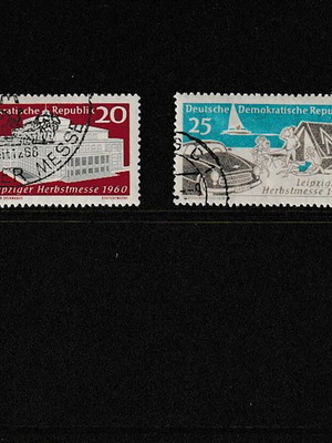 DDR stamp series 1960 used, Leipzig Autumn Fair