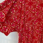 Shoeby dress L used, red pink asymmetrical hem