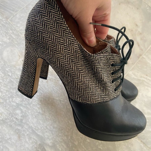 Roberto Venuti ankle boots used, size 39, fabric and faux leather