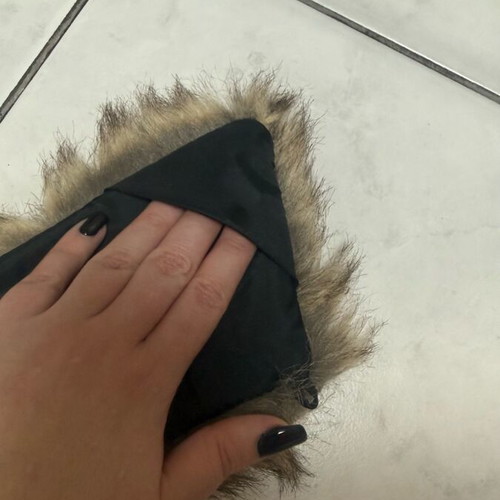 Zara fake fur coat collar removable, new beige brown