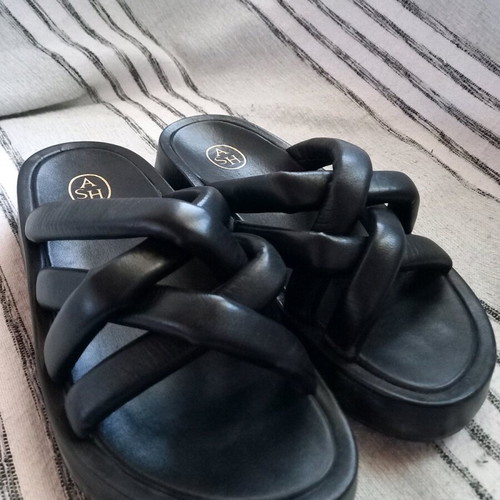 Ash women's leather sandals used, black, size 37