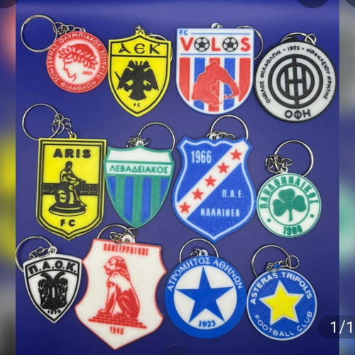 Super League keychain new, Greek football teams