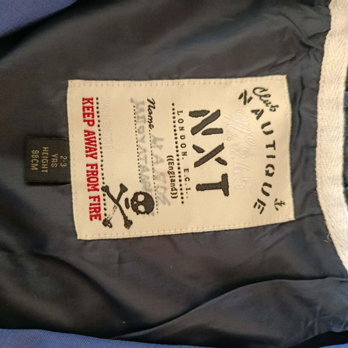 Next (NXT) kids jacket Navy Blue with hood like new, 2-3 years