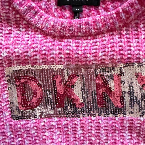 DKNY kids sweater pink like new, size 6