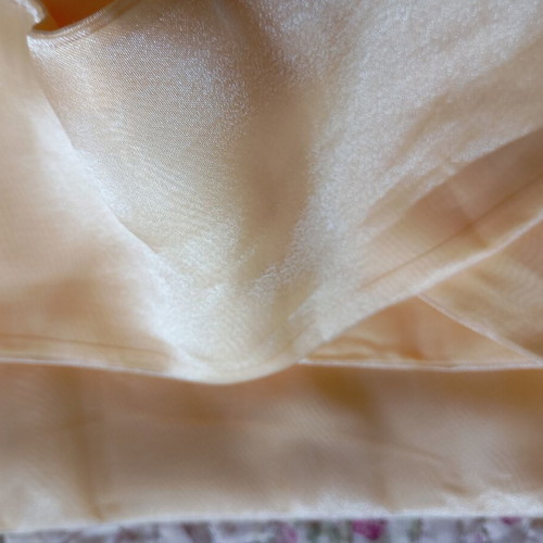 Fabric belt from organza, new, adjustable, yellow, 2 meters long