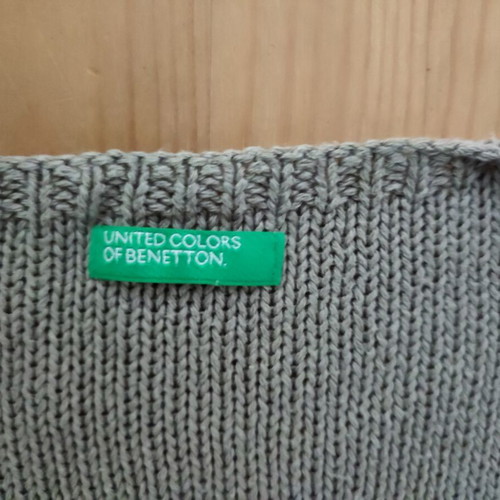 United Colors of Benetton knitted midi dress like new, size M, olive green