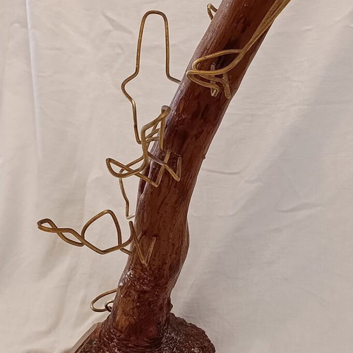 Amadeus Pipe Stand for 8 Pipes made from Heather Root used, 1980s