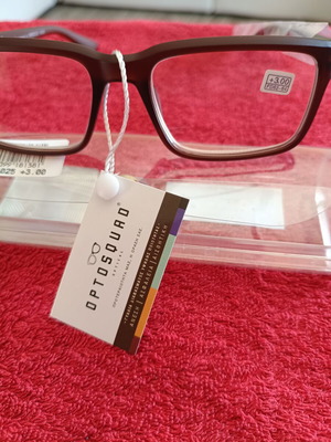 Optosquad PL1124 Presbyopia Glasses New Brown Matte Rectangular Frame