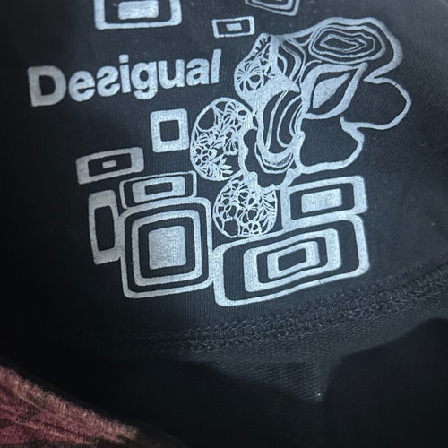 Desigual vintage off-shoulder Y2K graphic bodycon dress size medium