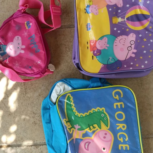 Peppa preschool bags set of 3 used, very good condition