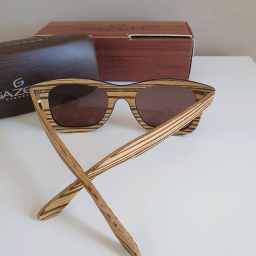 Sunglasses GAZER EYEWEAR BLACK-WENGE/GOLD MIRROR