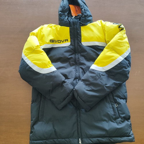 Givova Antartide winter jacket new, yellow and black, size XS