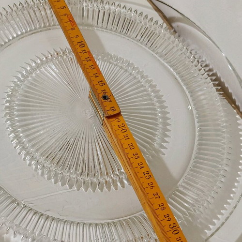 Crystal wedding cake platter like new, 32 cm