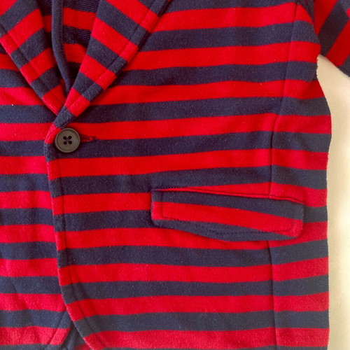 Children's striped blue-red H&M jacket used, 2-4 years