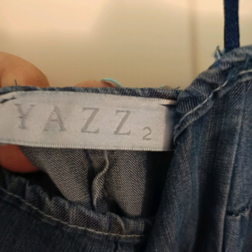 Yazz blue jean maxi dress new, size 2, blue