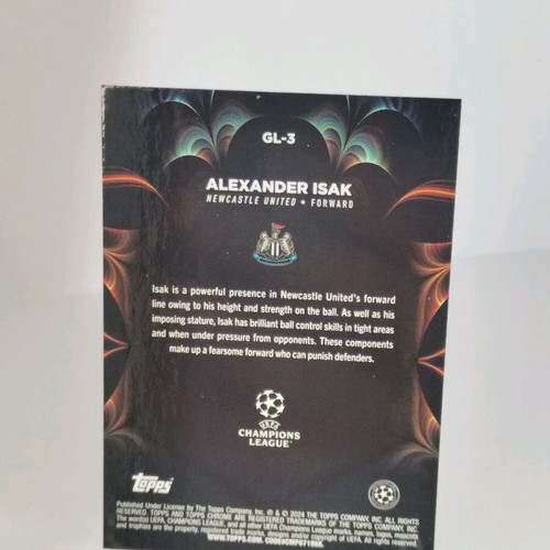 2024-25 Topps Golazo Alexander Isak Sticker New