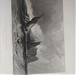  1820 Γιβραλτάρ από την θάλασσα Χαλκογραφία 32x23cm