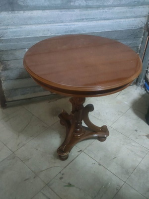 Rustic coffee table used, small round