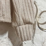 Shein Beige Ribbed V-Neck Jumper Size M like new