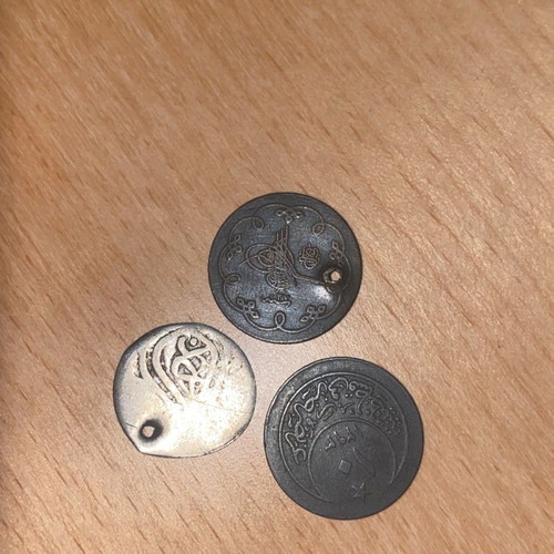 Ottoman Empire coins used, set of 3 pieces
