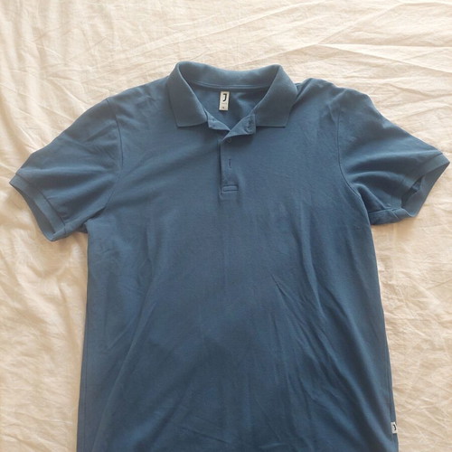 Men's polo shirt, petrol blue, size XL