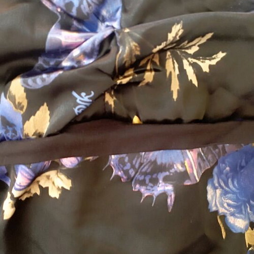 Summer satin dress with adjustable straps, like new, size S