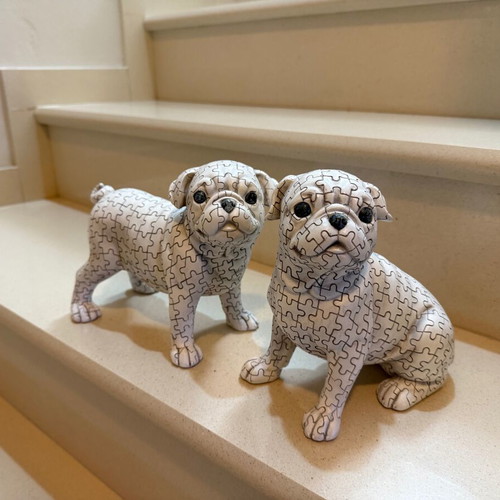 Decorative dog figurines like new, size 19x20cm