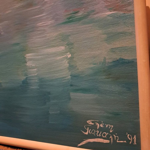 Oil paintings 2 pieces Eleni Giakali 73x53 cm