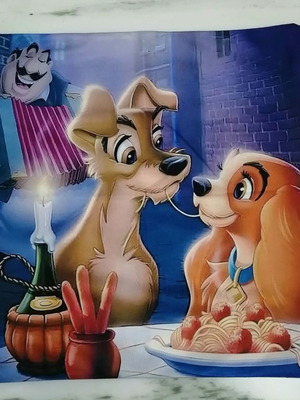 Decorative pillowcase Lady and the Tramp 45x45cm new